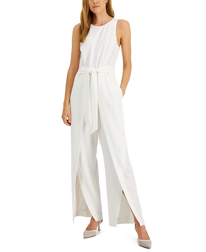 INC International Concepts Flyaway-Leg Crepe Jumpsuit, Created for Macy's & Reviews - Pants & Cap... | Macys (US)