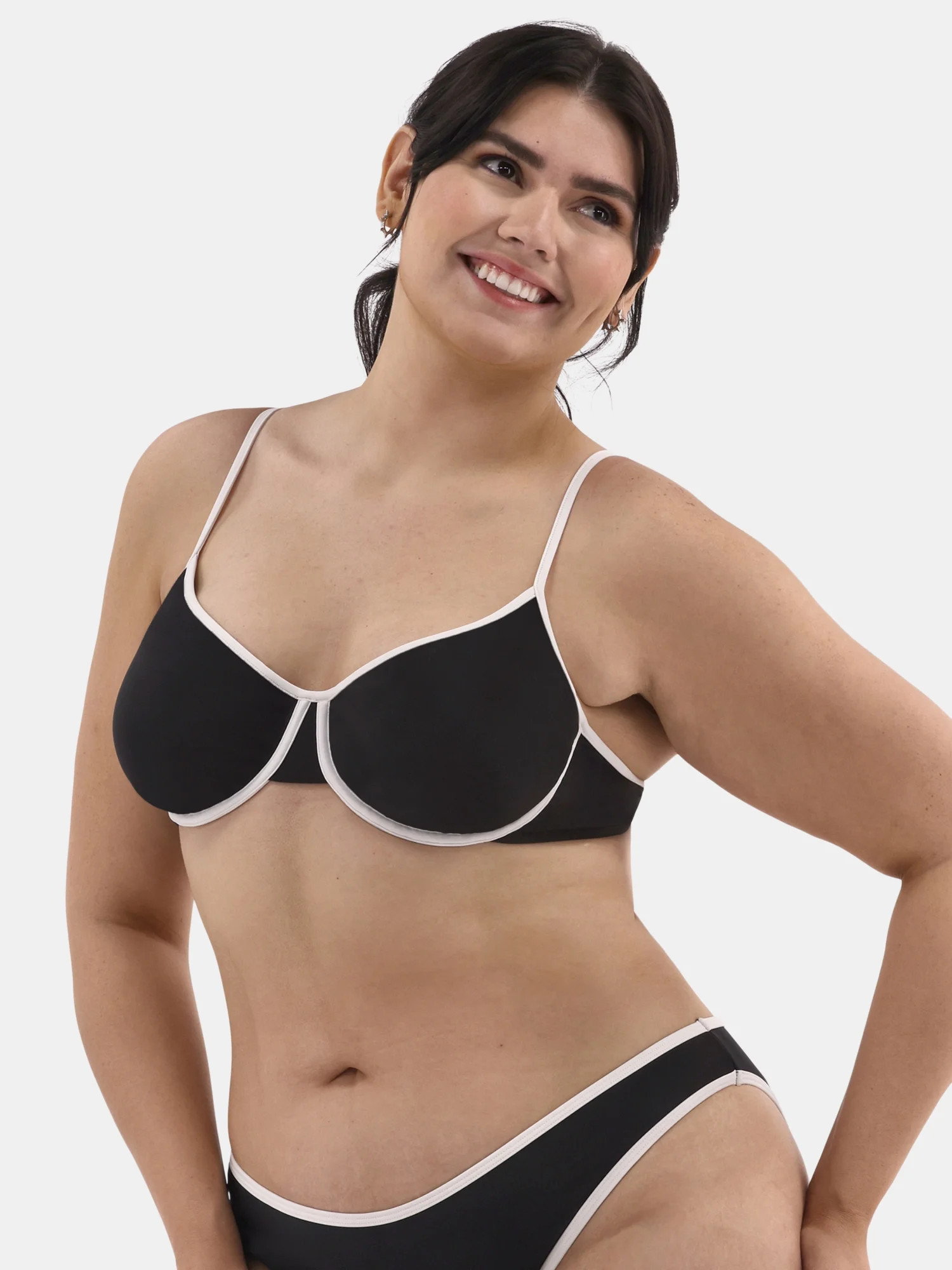 No Boundaries Women's Tanlines Underwire Bikini Top, Sizes XXS-XXL | Walmart (US)