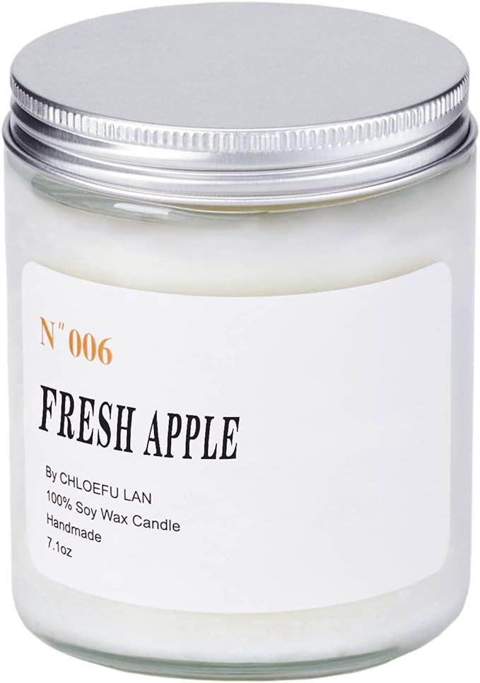 Chloefu LAN Fall Candles Fresh Apple Scented Candles Gifts for Women, Luxury Scented Soy Jar Cand... | Amazon (US)