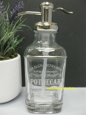 BELLA LUX APOTHECARY Soap Pump Dispenser Glass Dr H Gandendorff White Bathroom   | eBay | eBay US