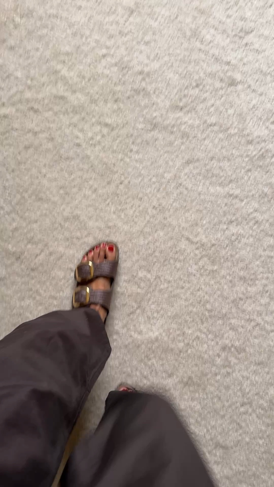 @Birkenstock US sandals with beautiful raffia texture look chic in this dark brown color. True to size. 
Cotton poplin pants with barrel leg. I sized down.

#LTKOver40 #LTKTravel