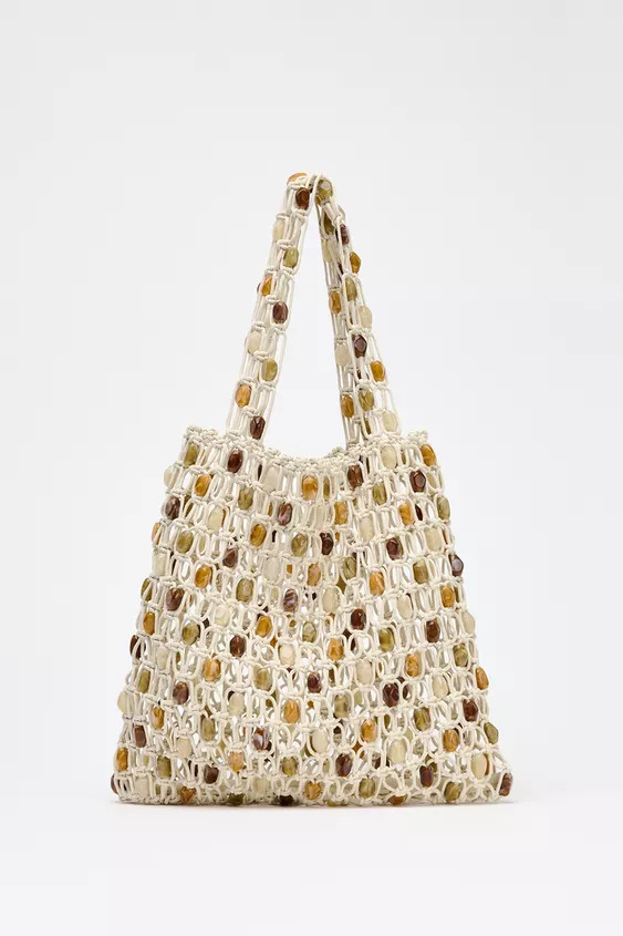BEADED SHOPPER BAG | Zara US