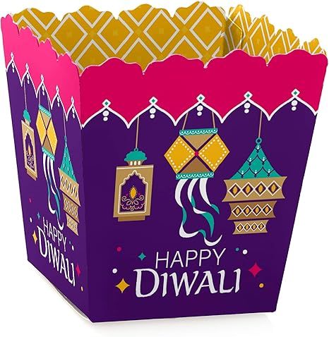 Big Dot of Happiness Happy Diwali - Party Mini Favor Boxes - Festival of Lights Party Treat Candy... | Amazon (US)