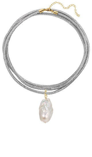 Raya Pearl Wrap Necklace in Gold | Revolve Clothing (Global)