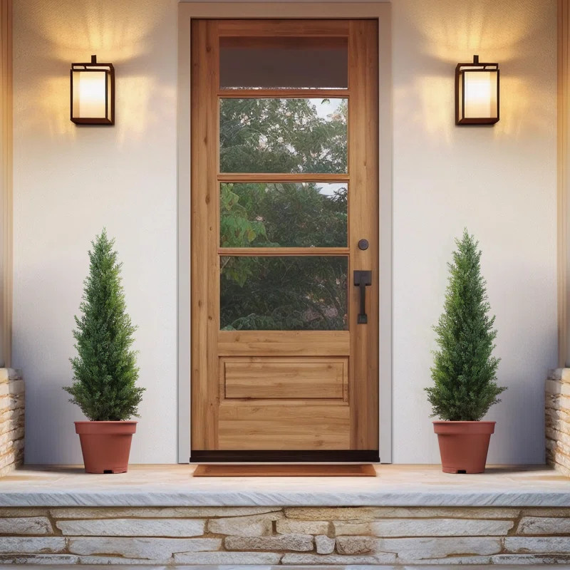Faux Cedar in Pot Outdoor Fake UV Rated Potted Tree, Faux Green Plant, Fake Tree for Home Decor | Wayfair North America