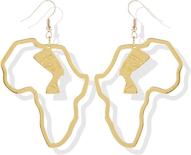 African Earrings for Black Women African Map Drop Earrings African Jewelry Accessories for Women ... | Amazon (US)