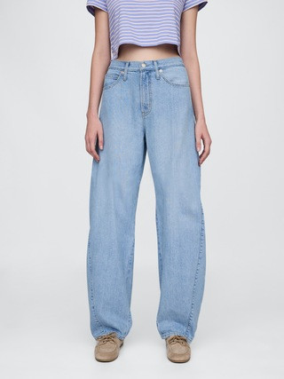 High Rise Barrel Jeans | Gap (US)