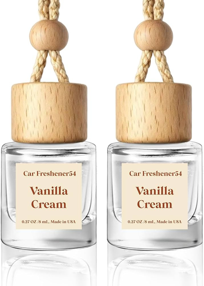 HoogaLife Car Air Freshener Diffuser 2 Pack Hanging Air Freshener Diffuser - Vanilla Cream Fragra... | Amazon (US)