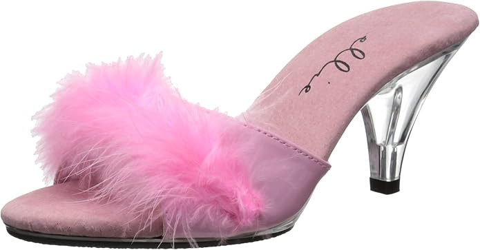 Ellie Women's 305-Sasha Marabou Slipper - Faux Fur 3-Inch Slides | Amazon (US)