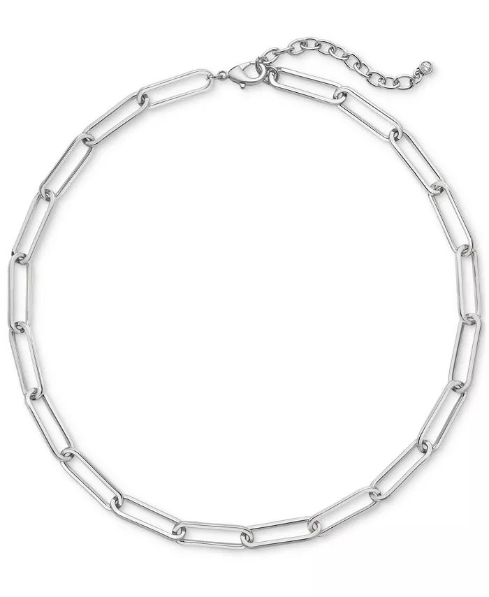 On 34th Paperclip Chain Collar Necklace, 16 | Macy's