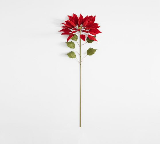 Faux Oversized Poinsettia Stem | Pottery Barn (US)