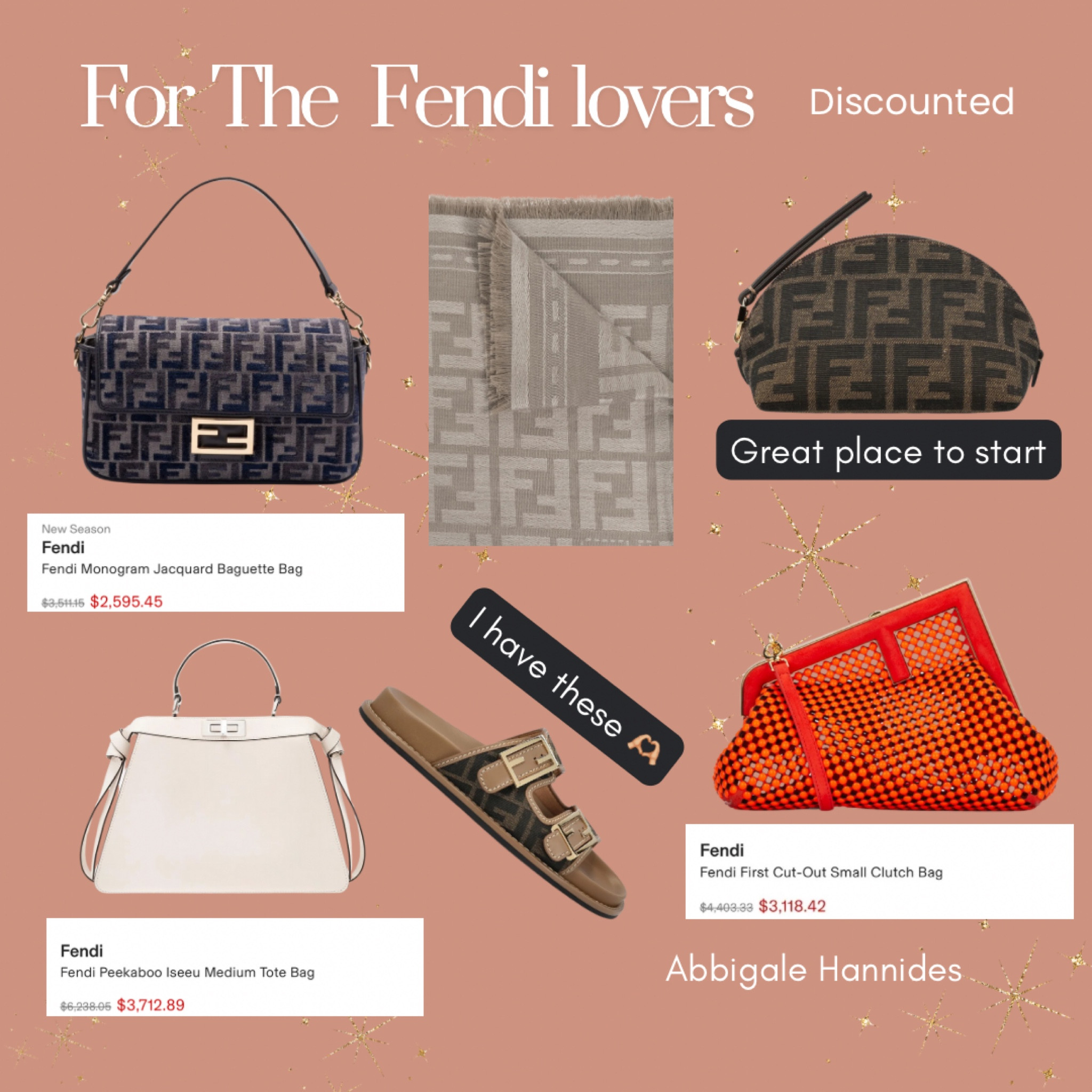 For the Fendi lovers. But for less. ON SALE.  The make up bag is a great place to start as you can use it so many different ways, purse, keys, cosmetics, phone chargers, and check out the discounts on the Fendi peekaboo! Amazing! I have the Fendi slides and love them, $300 off!  Designer items. 

#LTKSaleAlert #LTKCyberWeek #LTKGiftGuide