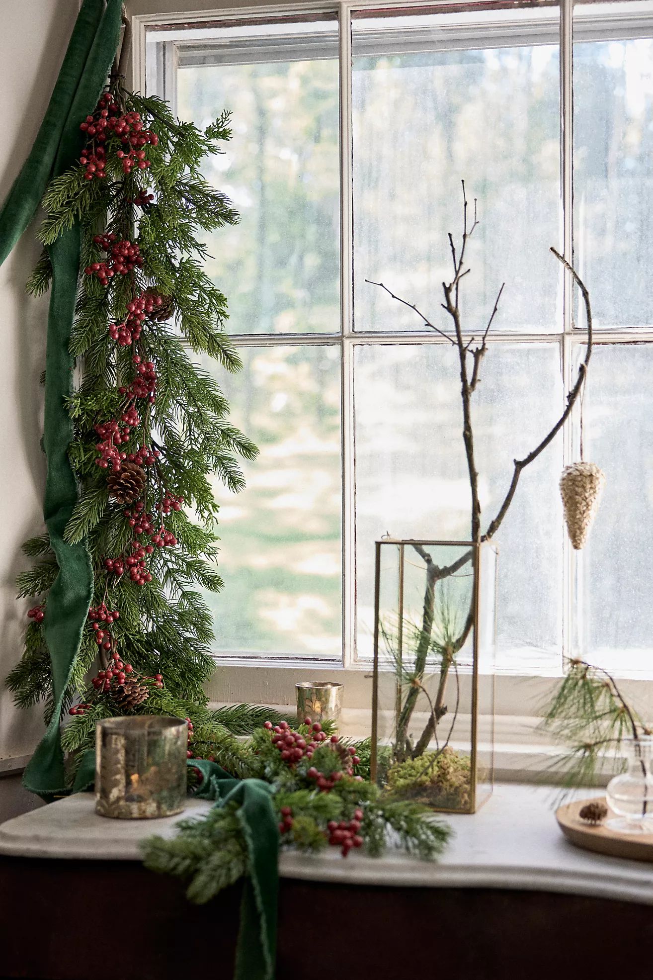 Faux Pine Berry Garland | Anthropologie (US)