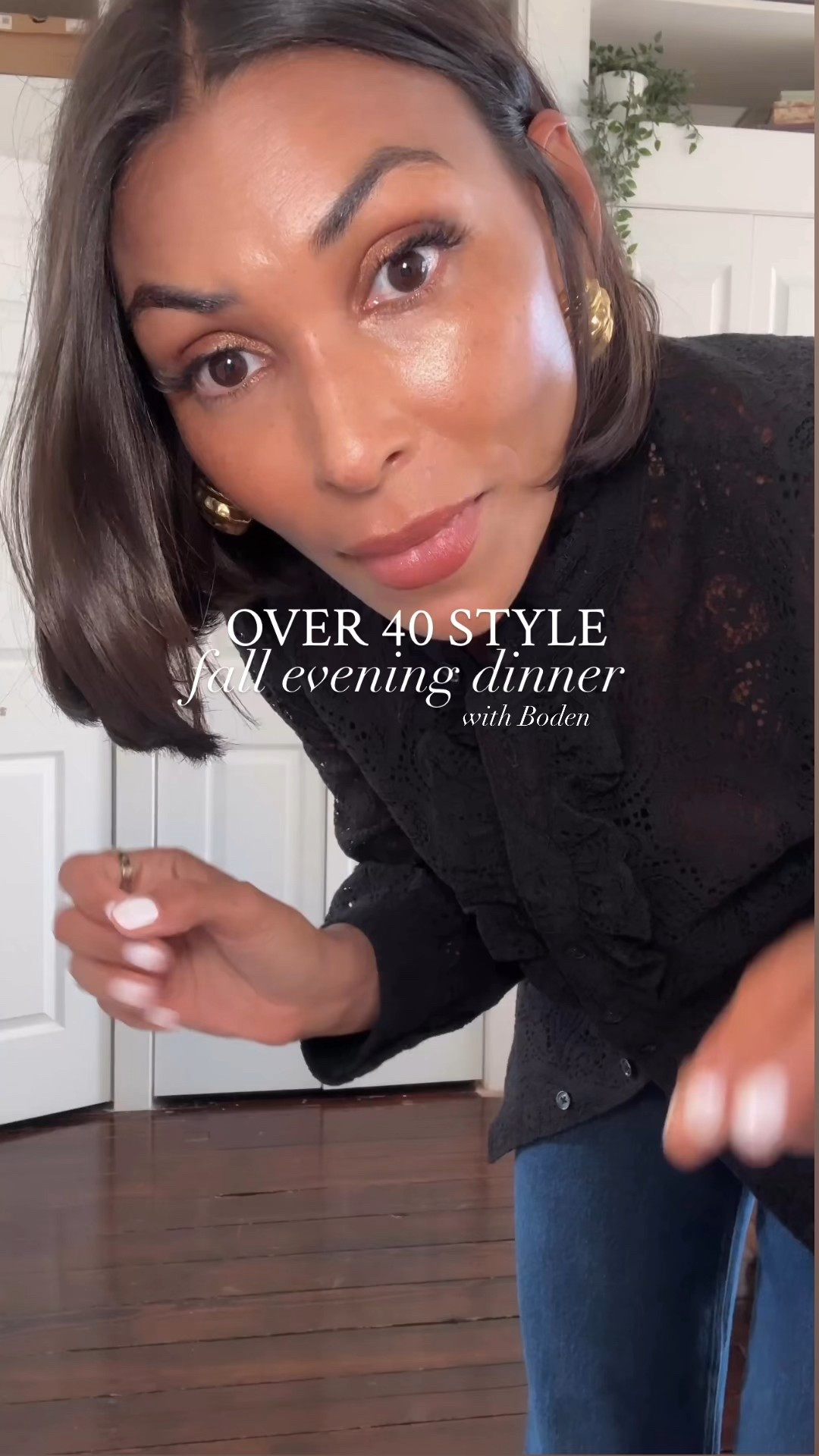 Fall evening dinner with @boden lace top and jeans with red sling backs 

#LTKOver40 #LTKStyleTip #LTKSeasonal