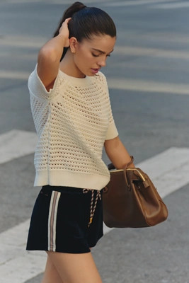 Varley Alva Knit Short-Sleeve Pullover | Anthropologie (US)
