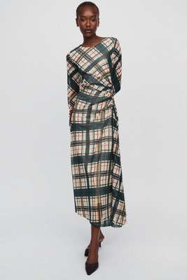 @merricksart x By Anthropologie Ruched Mesh Midi Dress | Anthropologie (US)