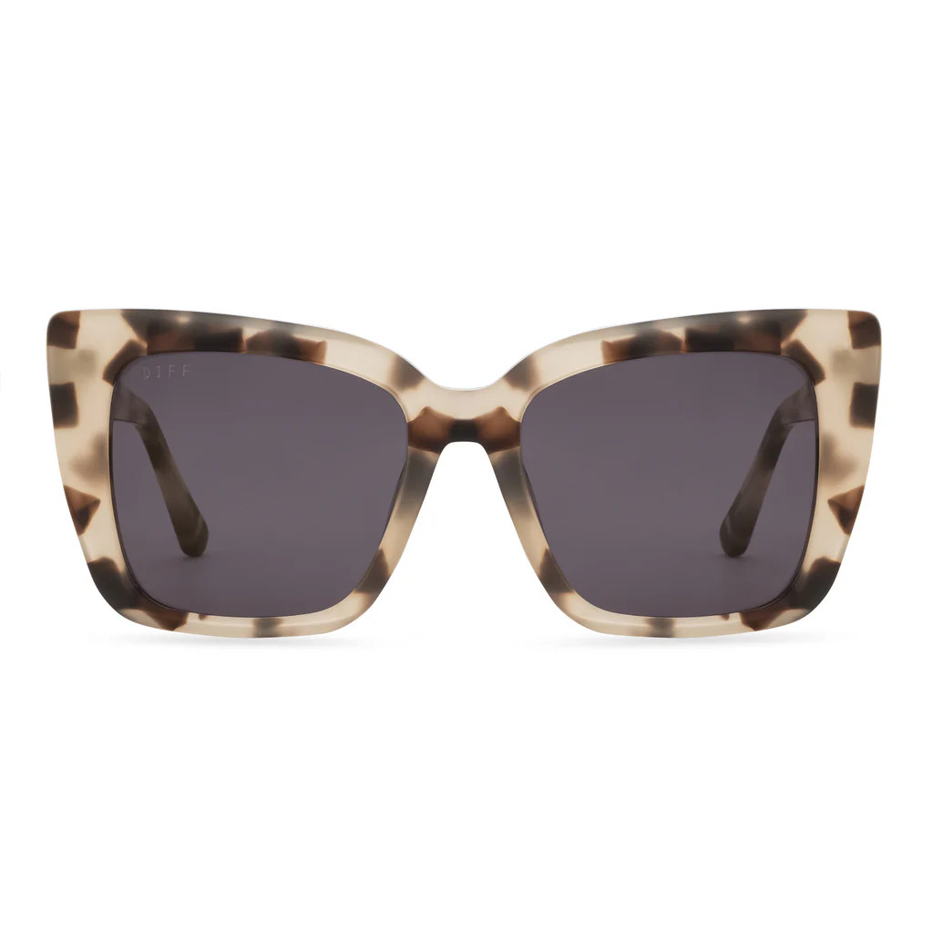 LIZZY - CREAM TORTOISE + GREY SUNGLASSES | DIFF Eyewear