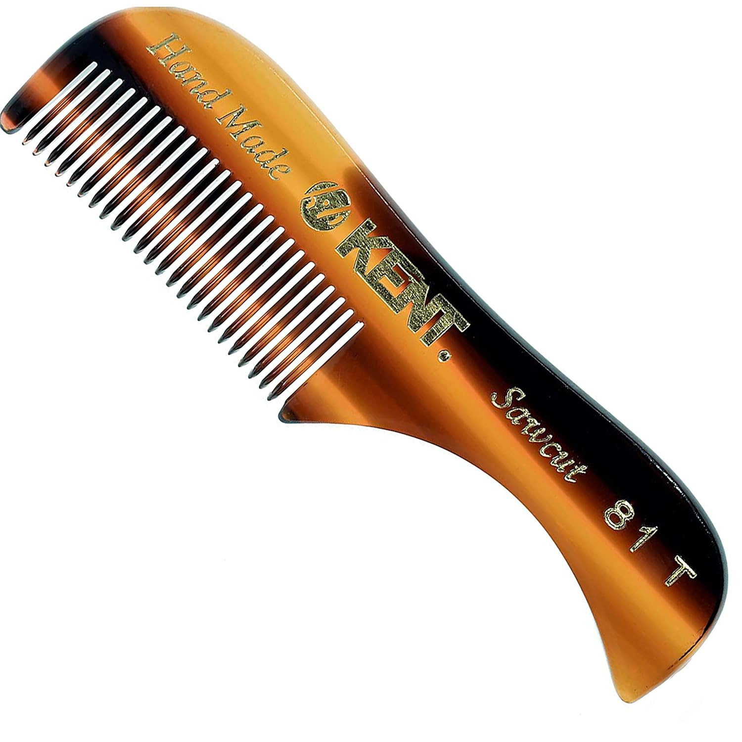 KENT 81T Handmade Beard Mustache Comb - Extra Small. Mini Fine Toothed Beard and Moustache Combs Pocket Size for Facial Hair Grooming. Hand-Made Saw-Cut & Polished,Made In England | Amazon (US)
