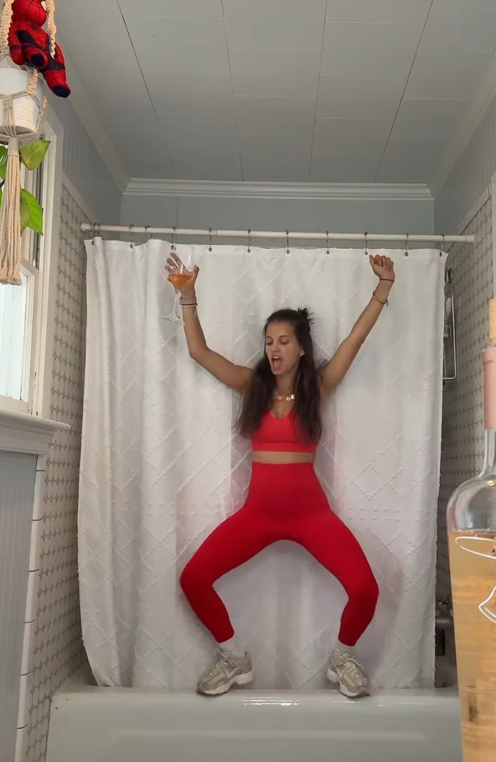 Cutest matching red workout set 🍷✨ Perfect for pilates or post-gym wine nights! Styled with a bold wine glass & charm necklace – shop the full look on LTK 💪❤️ #LTKfit #RedWorkoutSet #AthleisureStyle #OOTD #home #WineAndWorkout #workoutset #yoga #workout #gym #activewear #wineglass 

#LTKPetite #LTKActive #LTKHome