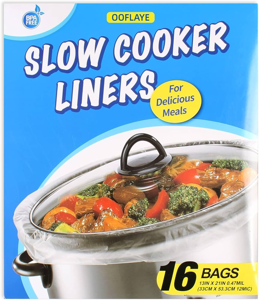16 Bags Slow Cooker Liners, Disposable Multi Use Cooking Bags,Large Size Fit 3QT to 8QT, Plastic ... | Amazon (US)