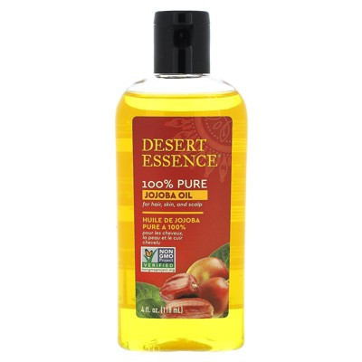 Desert Essence 100% Pure Jojoba Oil, For Hair, Skin, and Scalp, 4 fl oz (118 ml) | Target
