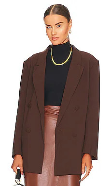 Bardot The Oversized Blazer in Chocolate from Revolve.com | Revolve Clothing (Global)