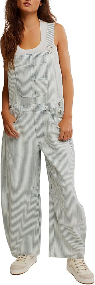 Free People womens Good Luck Stripe Overall | Amazon (US)