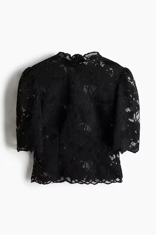 H & M - Lace Top - Black | H&M (US + CA)