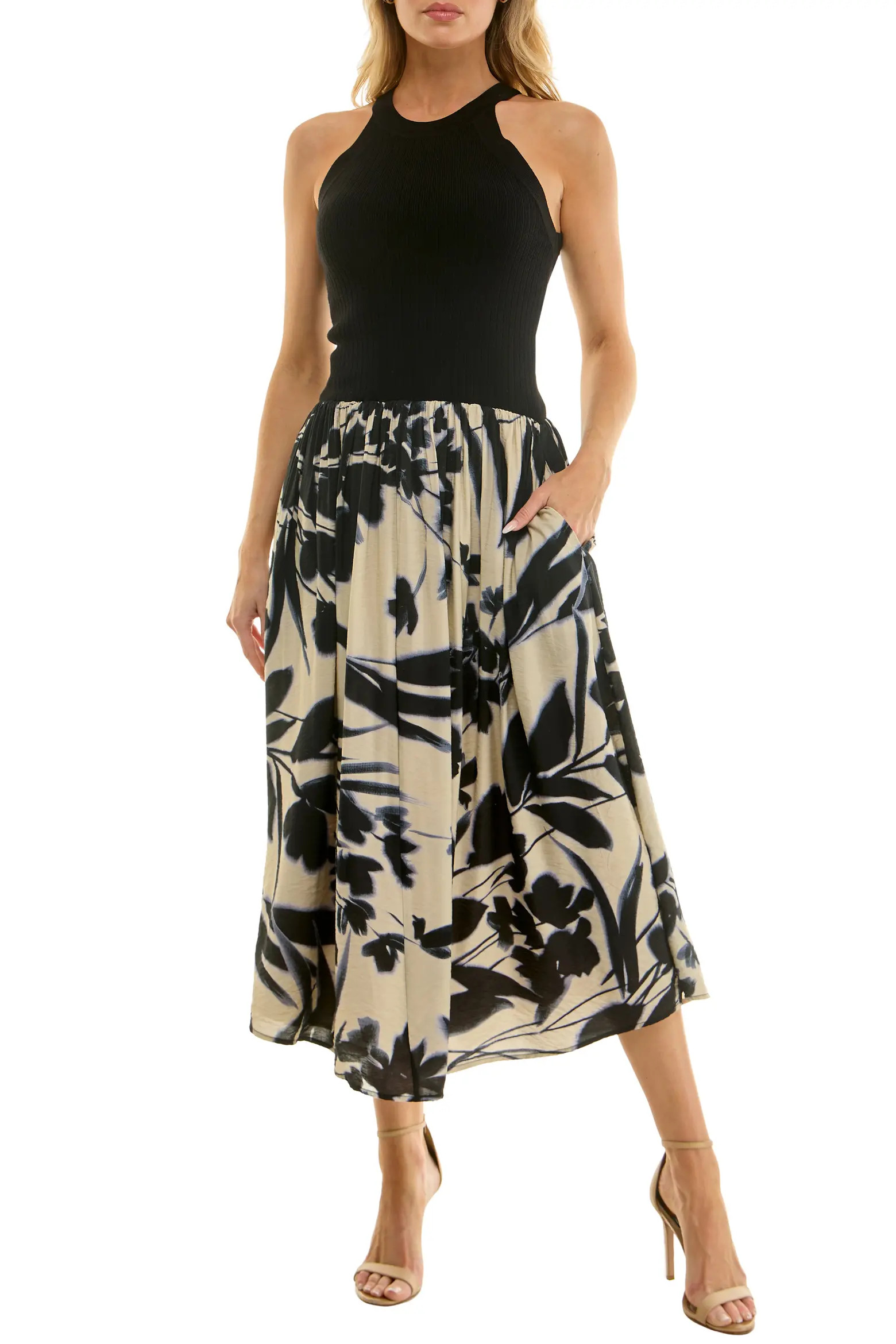 Floral Print Fit & Flare Tank Dress (Women) | Nordstrom | Nordstrom
