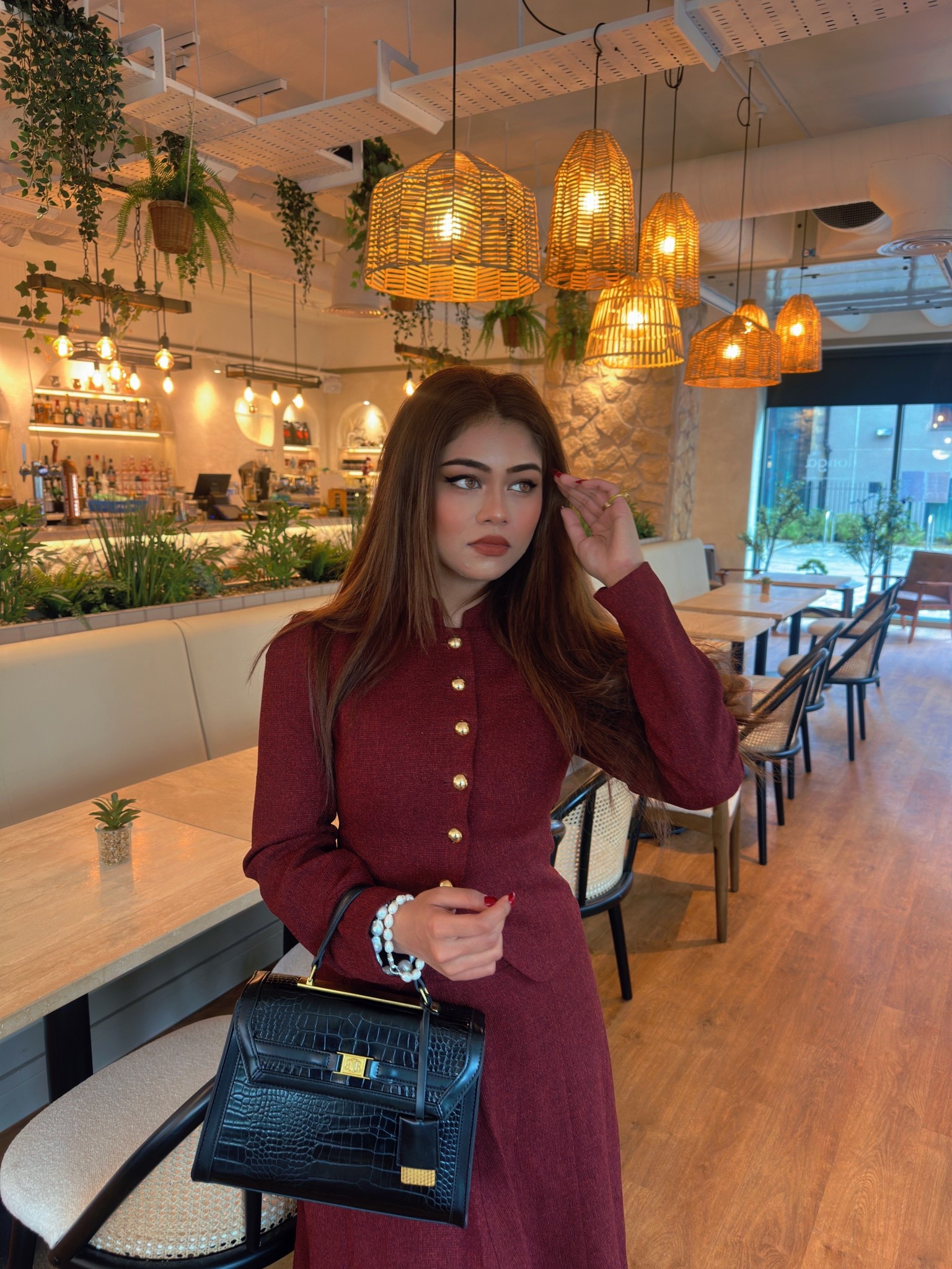 Vintage dress , modest dress , midi dress , burgundy dress 

#LTKspring #LTKsummer #LTKuk