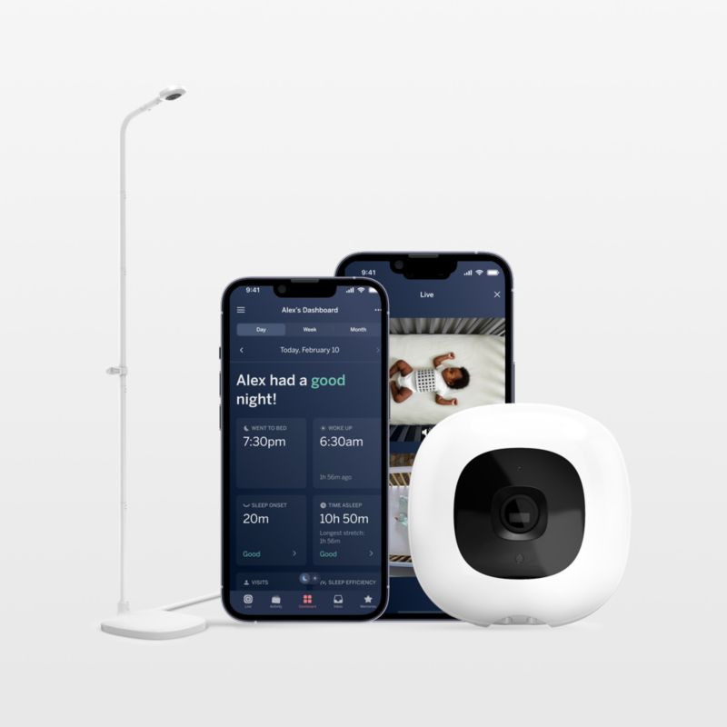 Nanit Pro Smart HD Split Screen Baby Monitor with Floor Stand + Reviews | Crate & Kids | Crate & Barrel