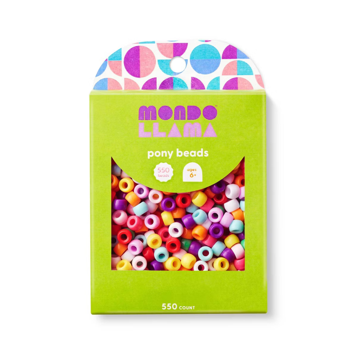 550ct Pony Beads - Mondo Llama™: Multicolor Plastic Craft Embellishments, Kandi & Hair Beads, A... | Target