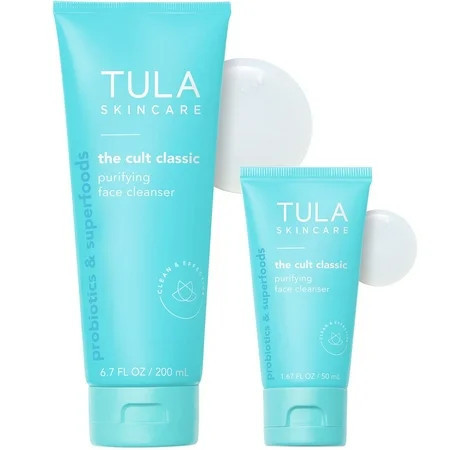 TULA Skin Care The Cult Classic Purifying Face Cleanser Full and Travel Size Duo Set of 2 | Walmart (US)