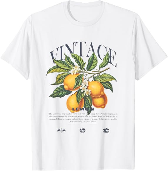 Lemon Fruit Vintage T-Shirt | Amazon (US)