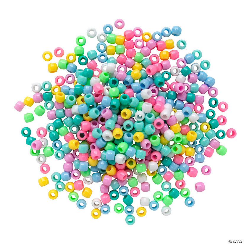 Bulk 2500 Pc. 6mm 1 Lb. of Pastel Pony Beads | Oriental Trading Company