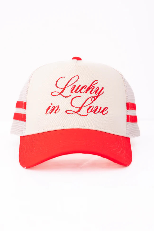 Lucky In Love Trucker Hat FINAL SALE | Pink Lily