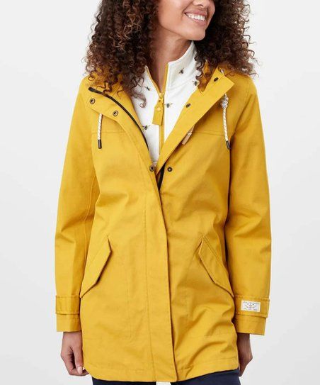 Joules Antique Gold Coast Waterproof Raincoat - Women | Zulily