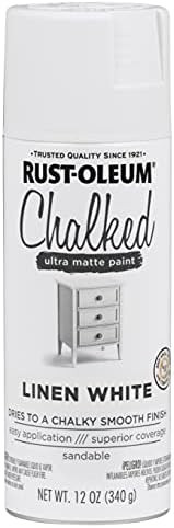 Rust-Oleum 302591 Chalked Spray Paint, 12 oz, Linen White Ultra Matte, 12 Ounce (Pack of 1) | Amazon (US)