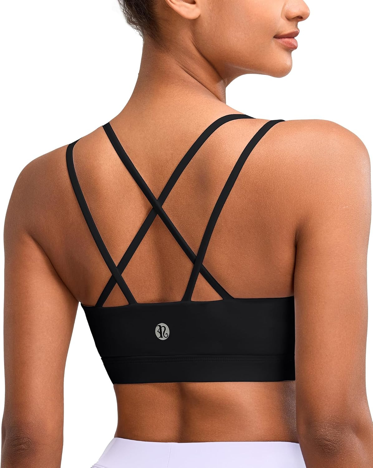 RUNNING GIRL High Impact Sports Bras for Women - Scoop Neck Strappy Sports Bra High Support Moulded Cup Workout Bra | Amazon (US)