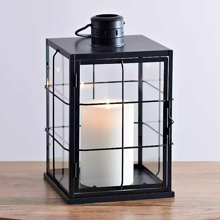 Black Metal Oxford Lantern, 12 in. | Kirkland's Home