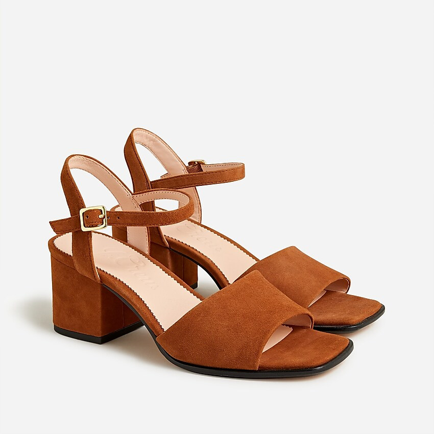 Dylan block-heel sandals in suede | J. Crew US