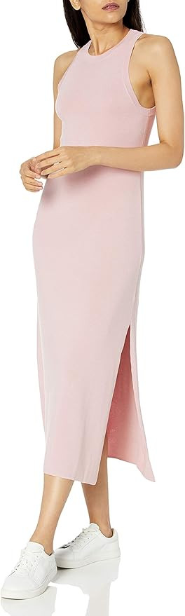 The Drop Women's Gabriela High Neck Cut-In A-Line Side Slit Maxi Sweater Dress | Amazon (US)