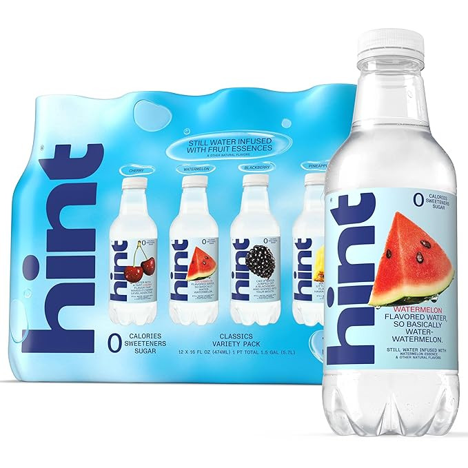 Hint Infused Bottled, Best Sellers Variety Pack - Sugar Free Flavored with Zero Calories, Natural... | Amazon (US)
