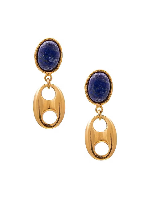 Chain Neo 22K Goldplated Lapis Drop Earrings | Saks Fifth Avenue