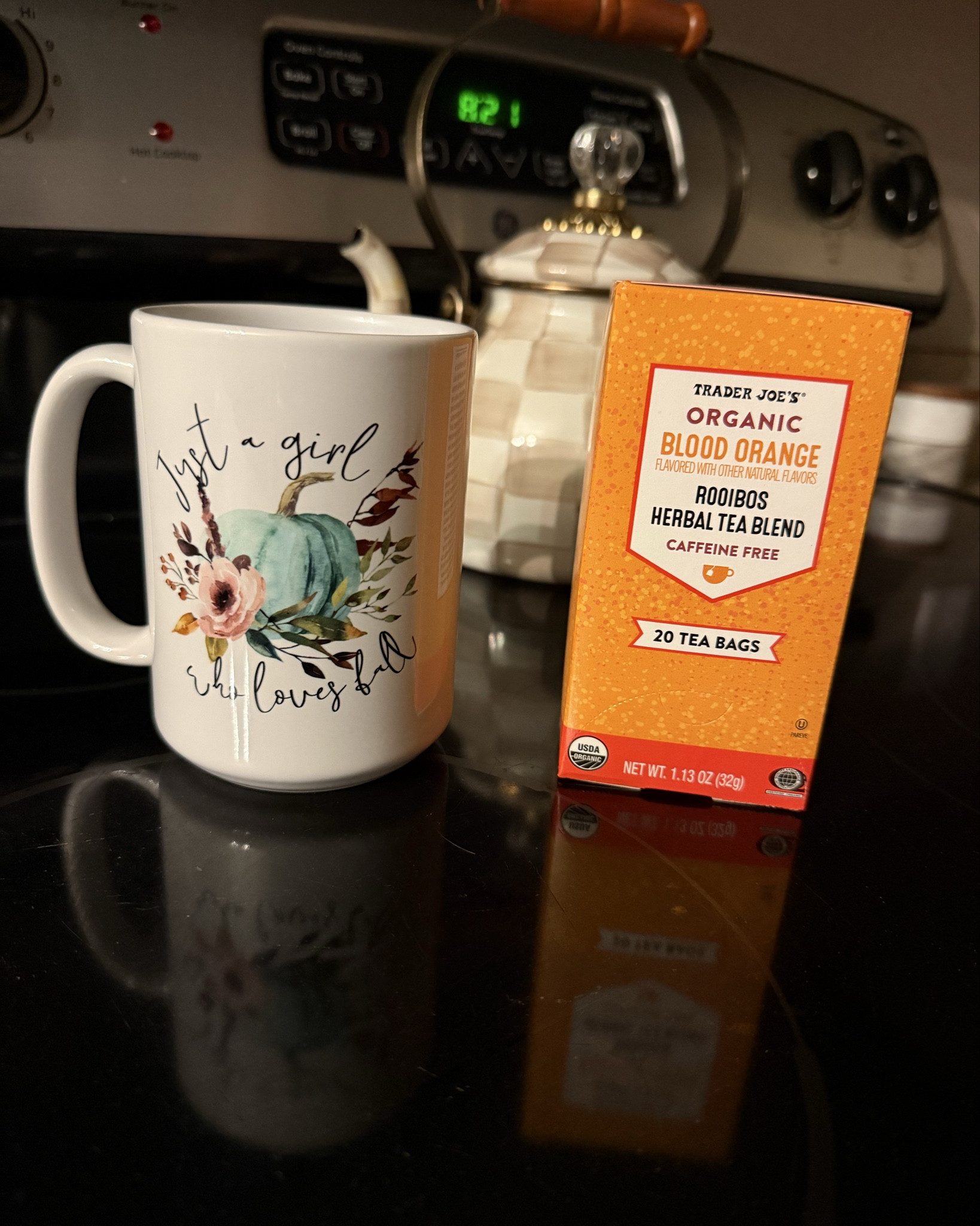 Just pretending it’s fall on a rainy night🩵🎃🍂🌧️ using one of my favorite mugs I got from Etsy for a nighttime tea 🫖 🍊🍯 

#LTKHome #LTKSeasonal #LTKselfcare
