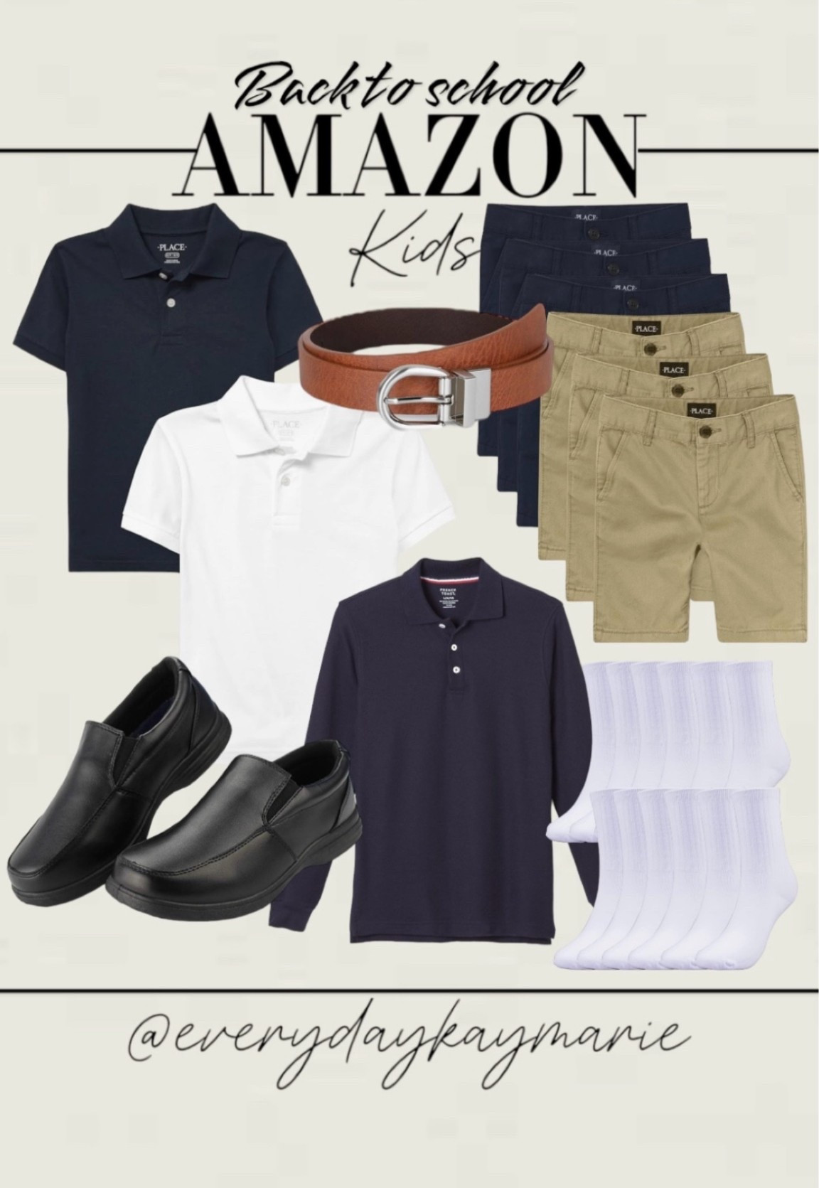 Back to school on Amazon!! Super cute and affordable uniform outfit choices 💕

School uniform, boys back to school, polo shirt, khaki shorts, socks 

#LTKFindsUnder100 #LTKKids #LTKBacktoSchool