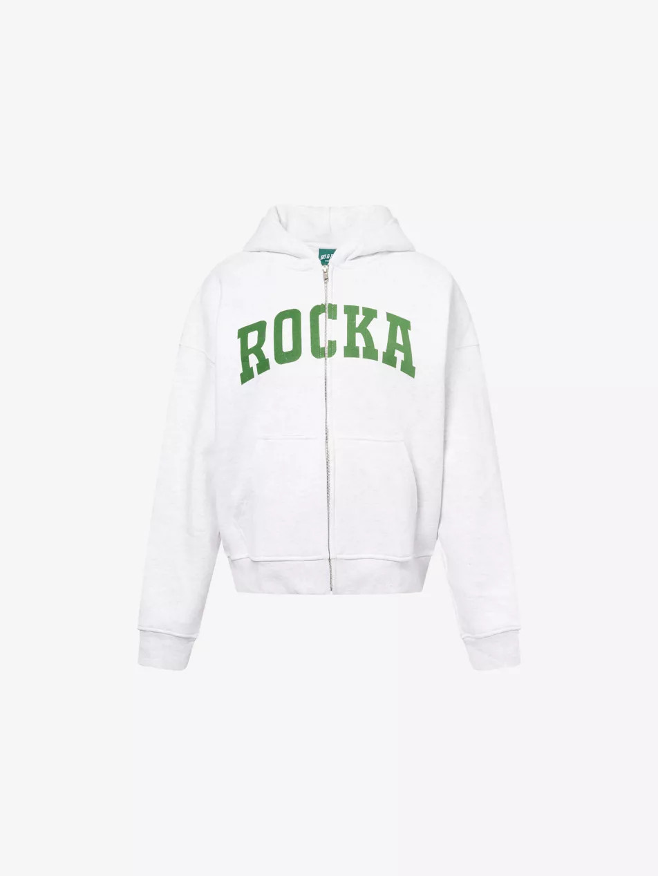 Varsity Logo-Print Jersey Hoodie | Selfridges