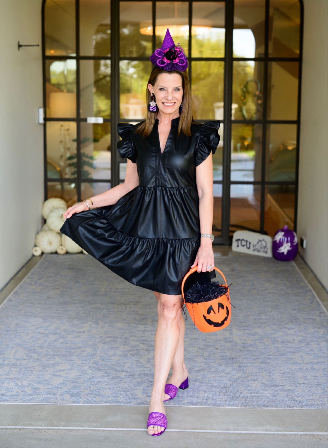 It’s spooky season! This black vegan leather mini dress is the perfect look for a Halloween party! Great way to dress in the Halloween spirit without a costume!💜🎃

#LTKHoliday #LTKsalealert #LTKHalloween