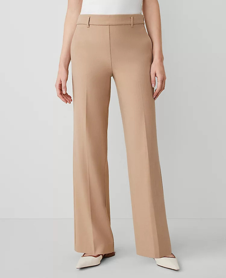 The Petite Side-Zip Straight Pant in Bi-Stretch | Ann Taylor