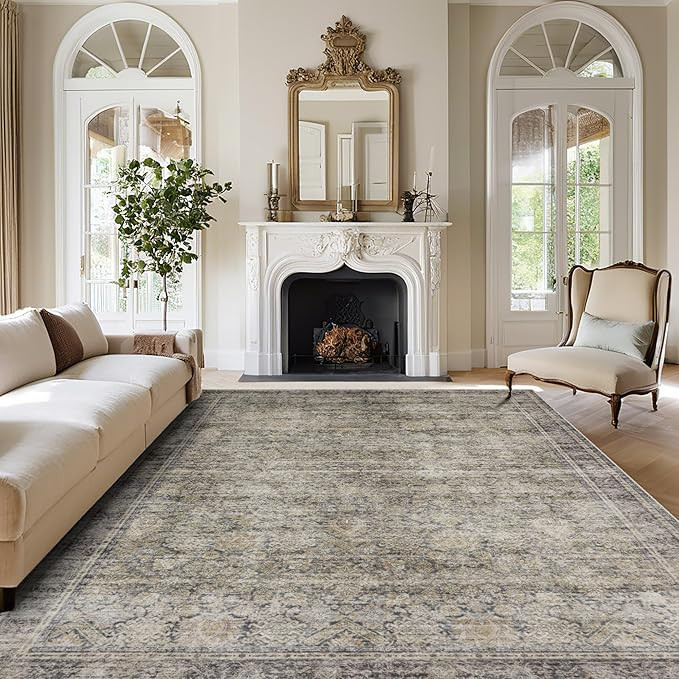 Washable Rugs 8x10 Area Rugs for Living Room,Bedroom and Dining Room-Large Ultra Soft Faux Wool R... | Amazon (US)